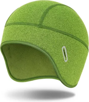 MELASA Winter Helmet Liner Skull Cap, Fleece Lined Warm Cycling Cap with Glasses Holes, Thermal Hat Beanie for Men Women