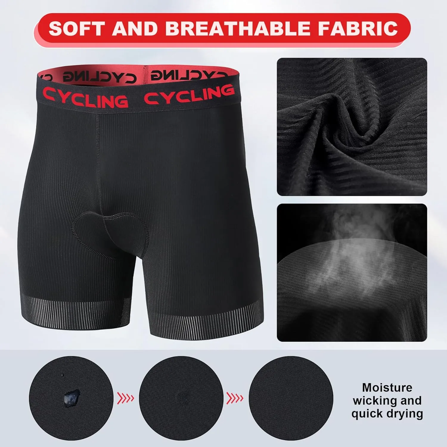 Men's 5D Padded Underwear Bike Shorts Cycling Pants MTB Biking Shorts for Men with Liner
