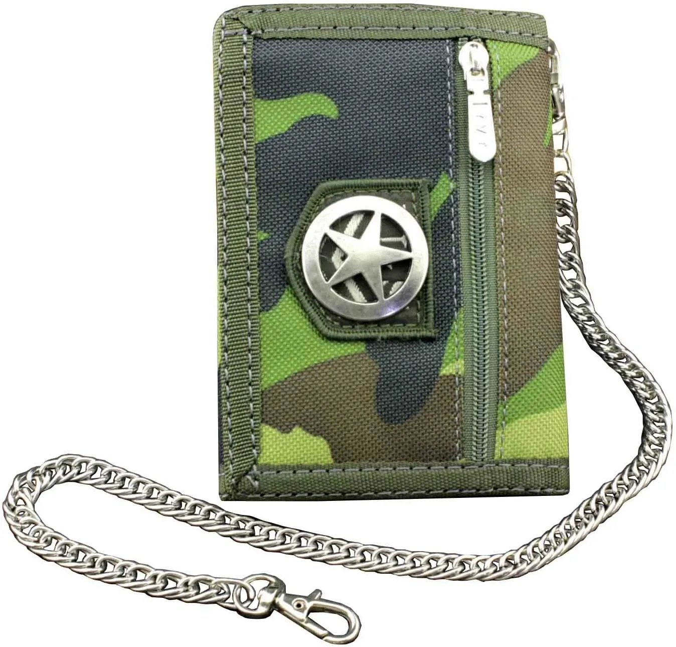 Men's Boy's Army Camouflage wallet Card Purse with safty Chain