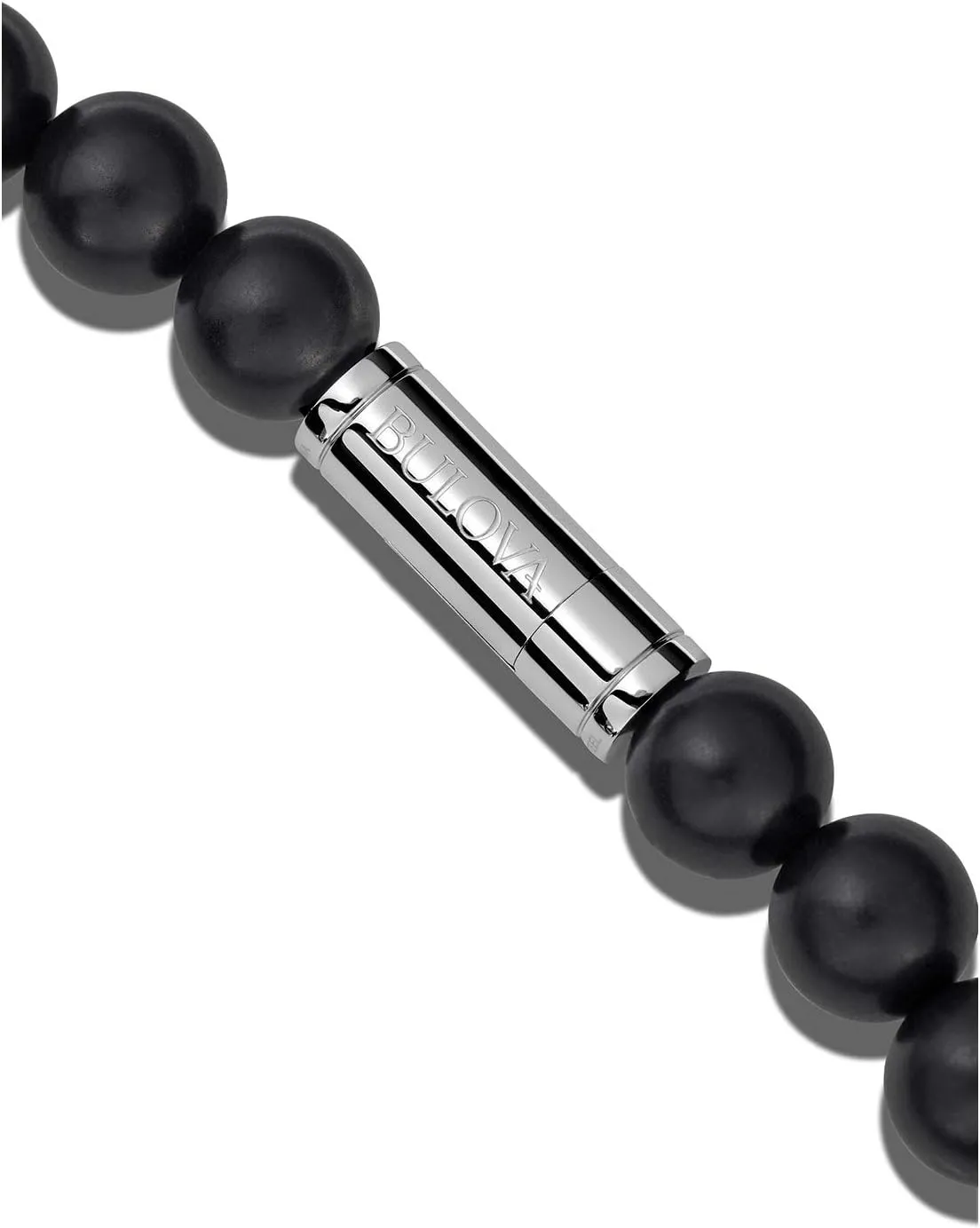 Men's Classic Beaded Bracelet with Cylinder Clasp