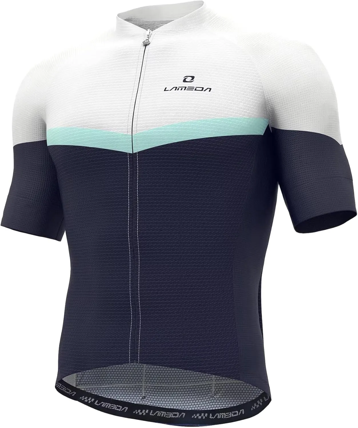 Men's Cycling Jersey Breathable Lightweight Short Sleeve Elastic Pro Road Bike Shirt Full Zip