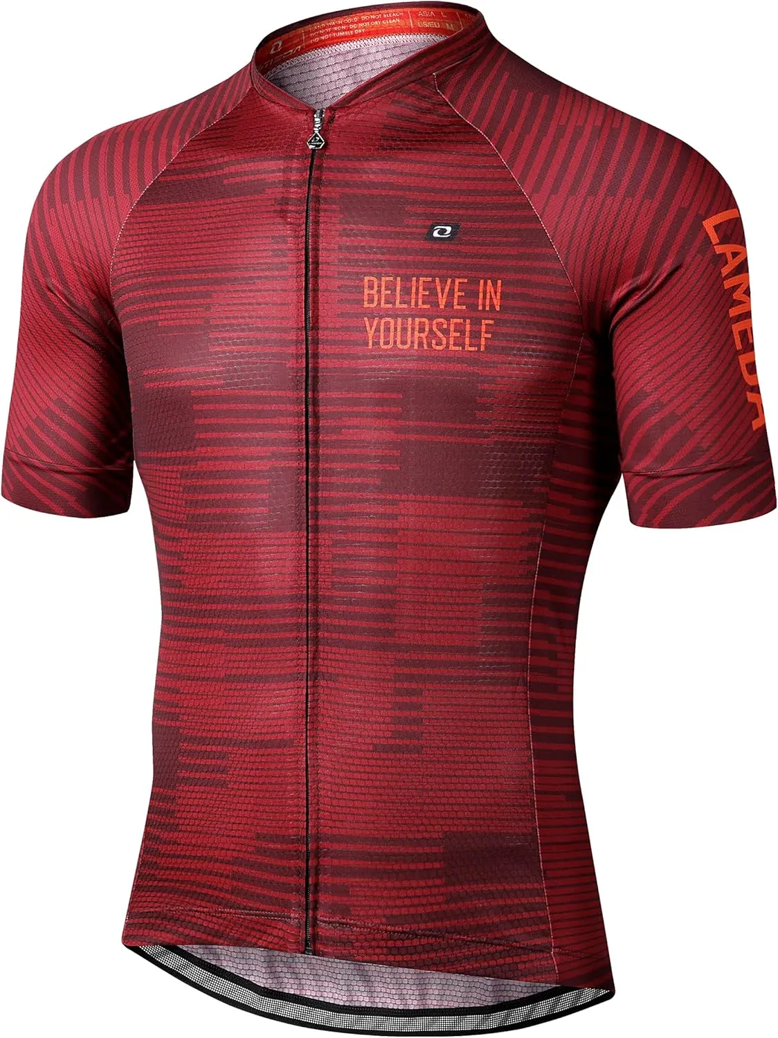 Men's Cycling Jersey Breathable Lightweight Short Sleeve Elastic Pro Road Bike Shirt Full Zip
