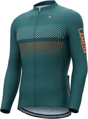 Men's Cycling Jersey Long Sleeve, Breathable Moisture Wicking Bike Shirt, Lightweight Biking Shirt with 3 Rear Pockets