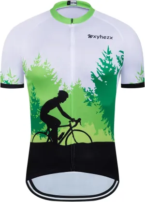 Men's Cycling Jersey Short Sleeve Quick Dry Breathable Reflective with 3 Rear Pockets   Zipper Pocket Biking Shirts