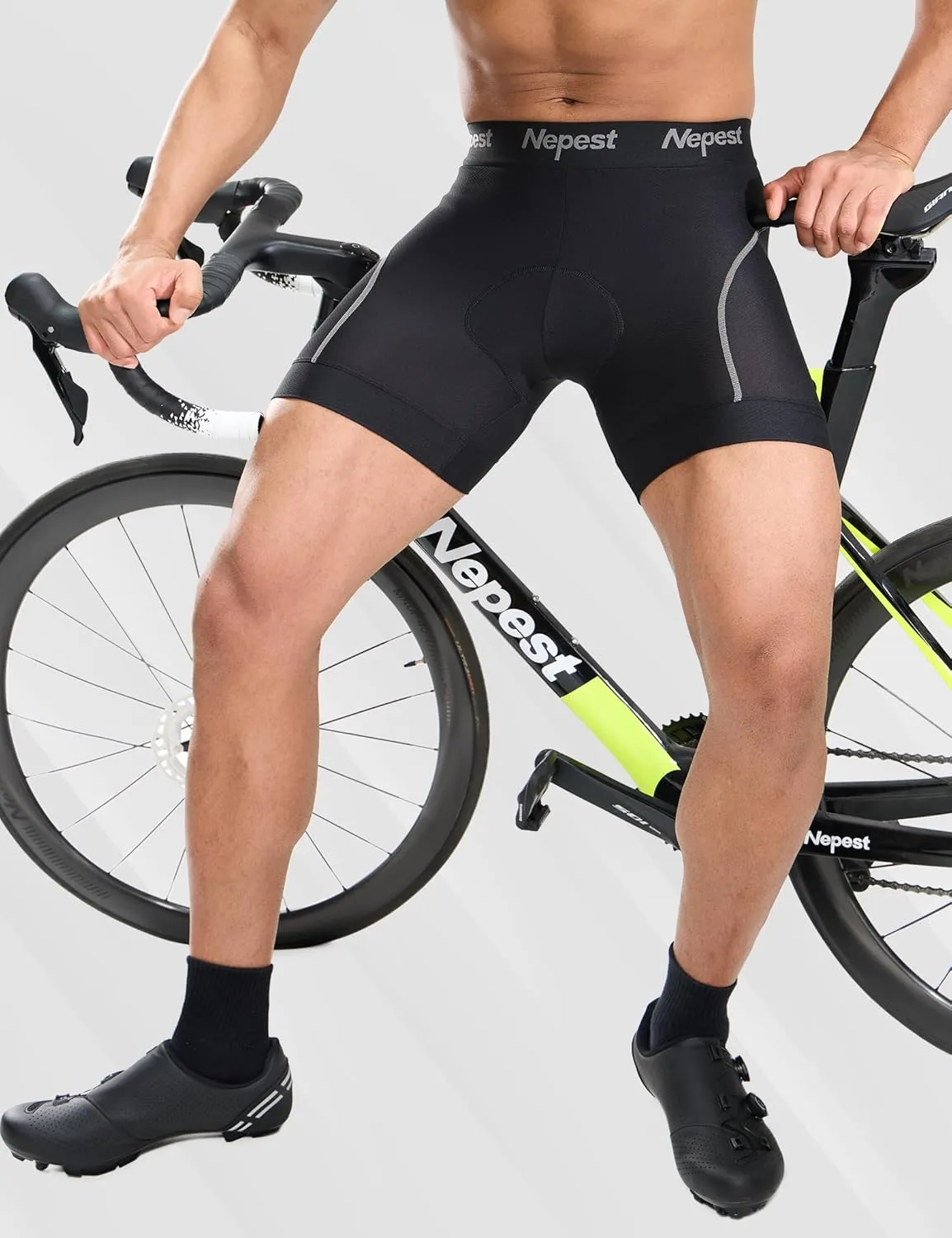 Mens Cycling Underwear 4D Padded Bike Shorts MTB Liner Mountain Bicycle Tights for Riding