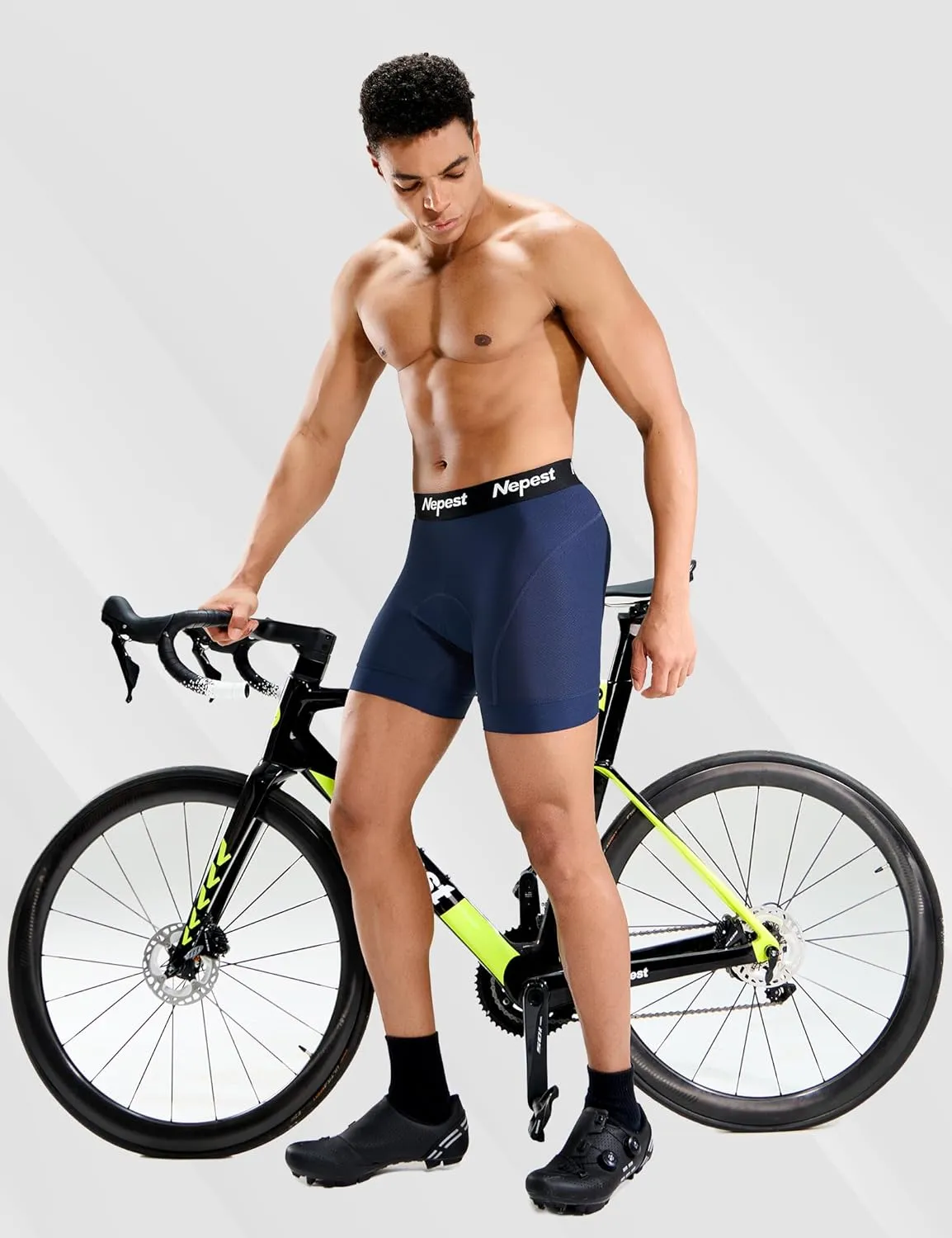 Mens Cycling Underwear 4D Padded Bike Shorts MTB Liner Mountain Bicycle Tights for Riding