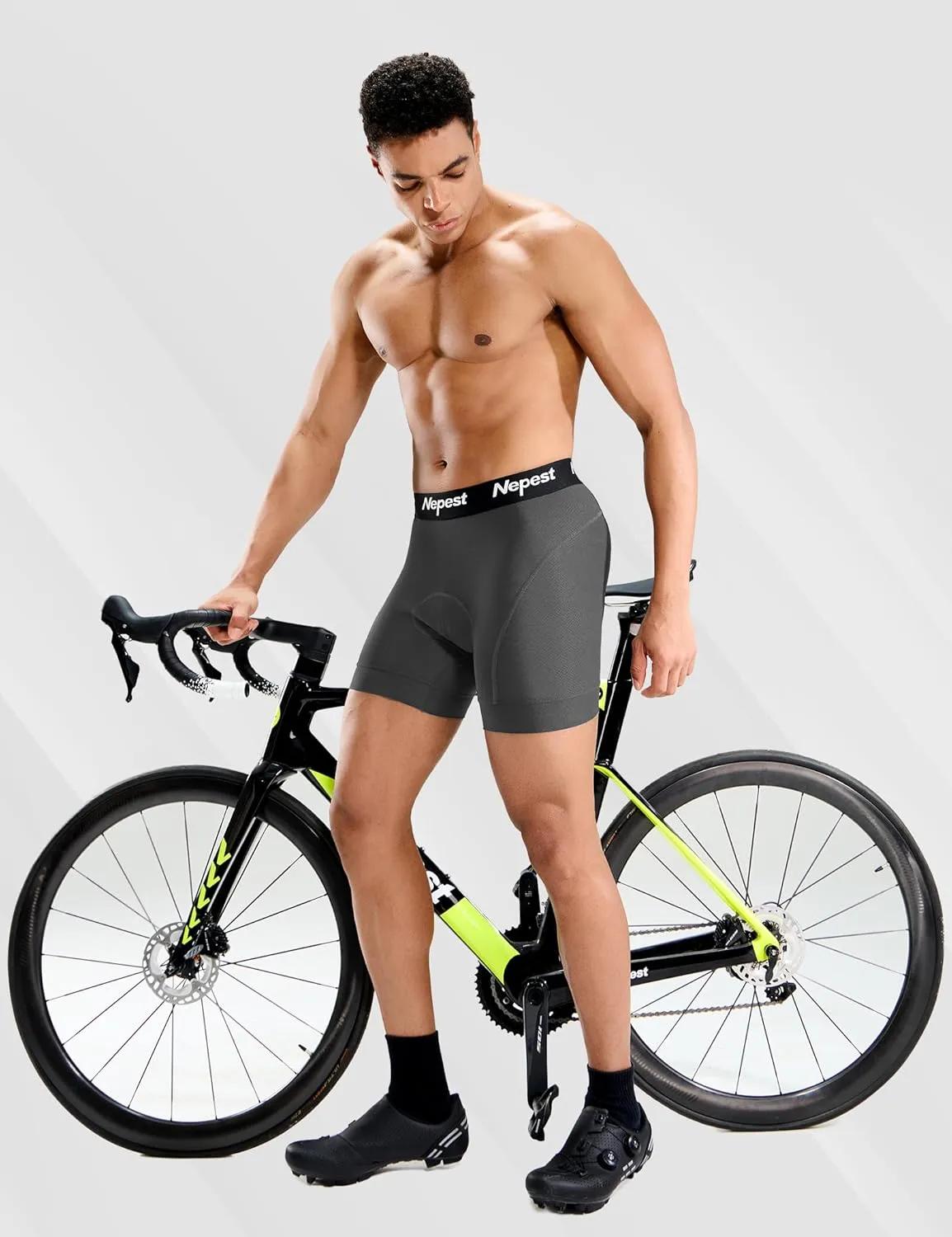 Mens Cycling Underwear 4D Padded Bike Shorts MTB Liner Mountain Bicycle Tights for Riding