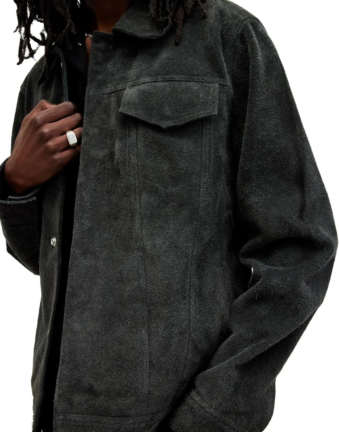 Men's Hopper Suede Trucker Jacket