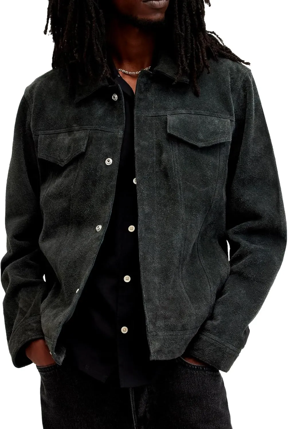 Men's Hopper Suede Trucker Jacket