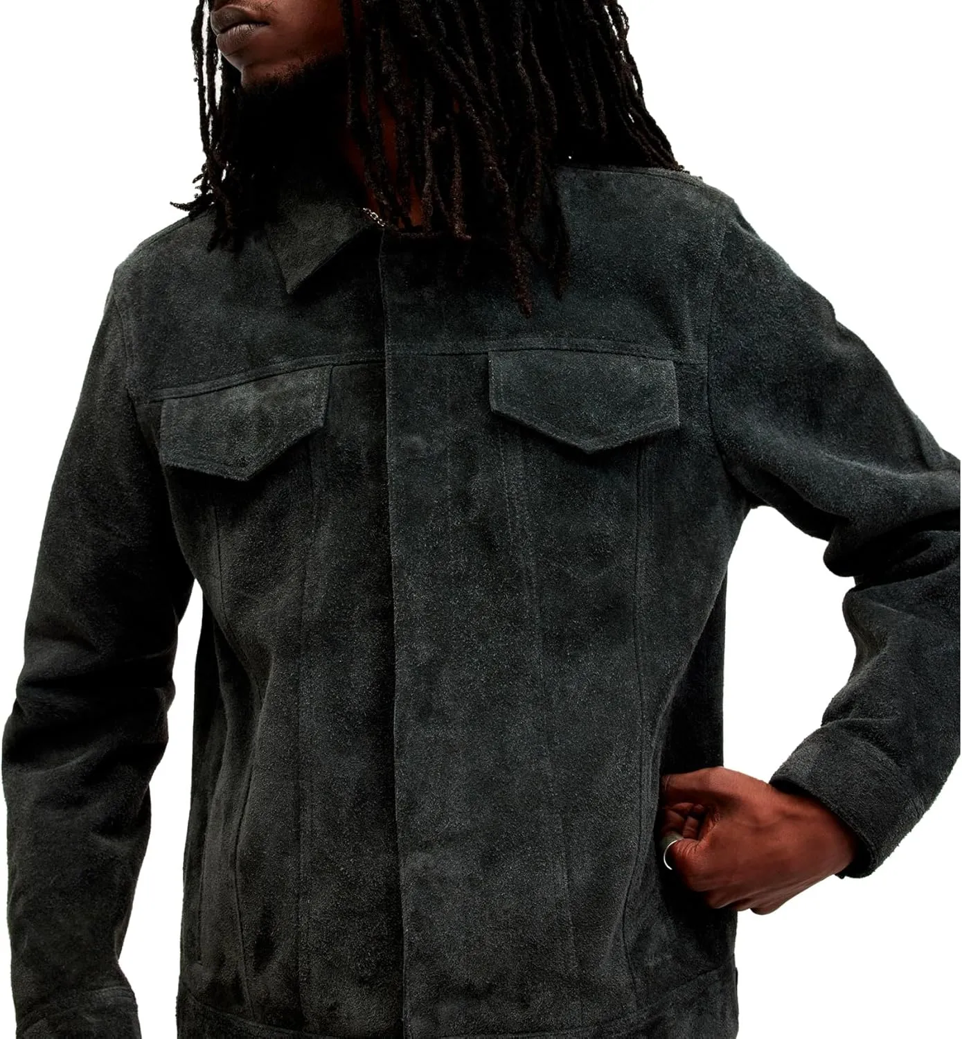 Men's Hopper Suede Trucker Jacket
