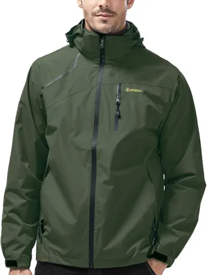 Mens Lightweight Waterproof Jacket Windproof Rain Hooded jackets for Men Hiking Cycling Travel M-7XL