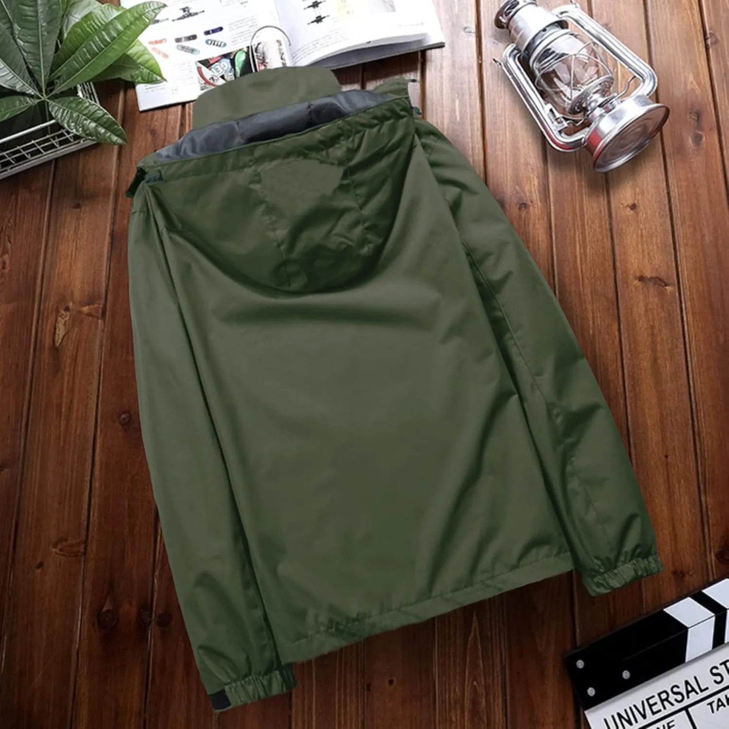 Mens Lightweight Waterproof Jacket Windproof Rain Hooded jackets for Men Hiking Cycling Travel M-7XL