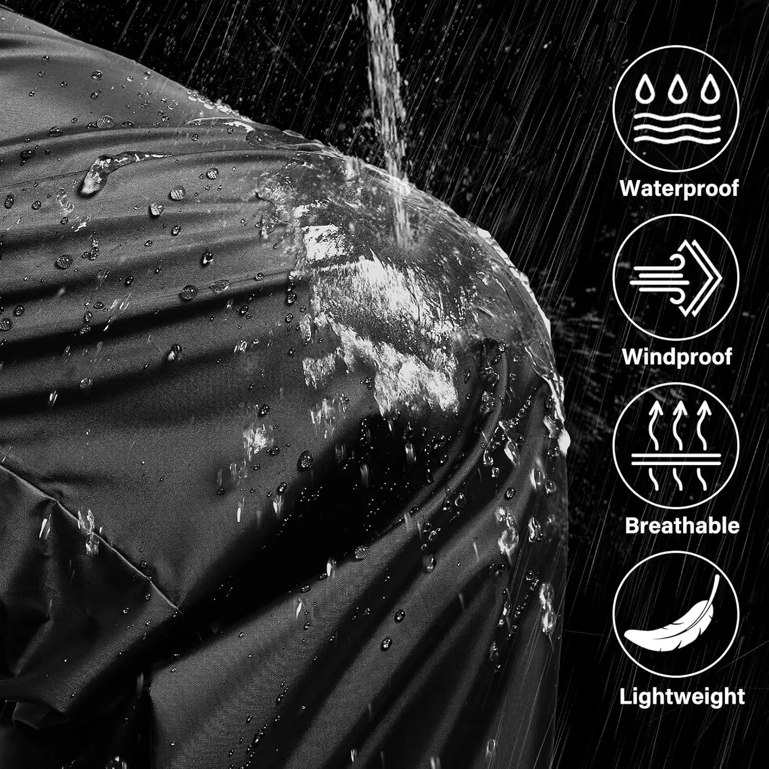 Men's Rain Pants Waterproof Over Pants Windproof Outdoor Hiking Pants for Golf, Fishing，Cycling