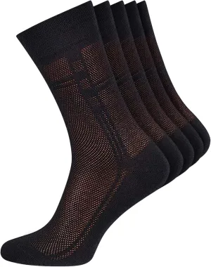 Men's Socks, Ultra Thin Breathable Cotton Mens Dress Socks (5 pack), Super Soft and Lightweight Socks for Men