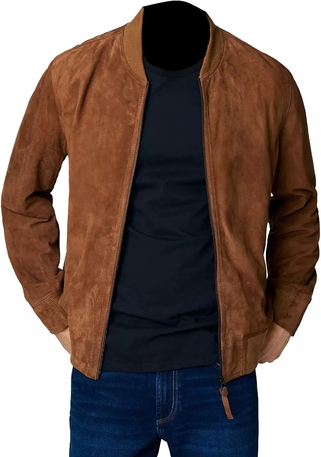 Men's Suede Leather Jacket | Men's Fashion Stylish Suede Leather Jacket