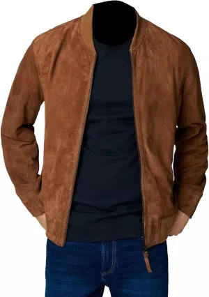 Men's Suede Leather Jacket | Men's Fashion Stylish Suede Leather Jacket