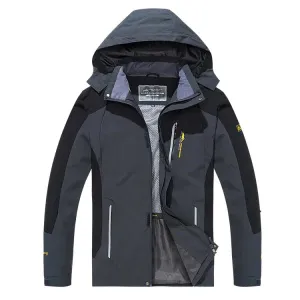 Men's Waterproof Hiking Jacket for Windproof Outdoor Camping Activities