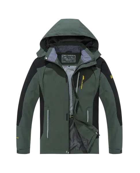 Men's Waterproof Hiking Jacket for Windproof Outdoor Camping Activities