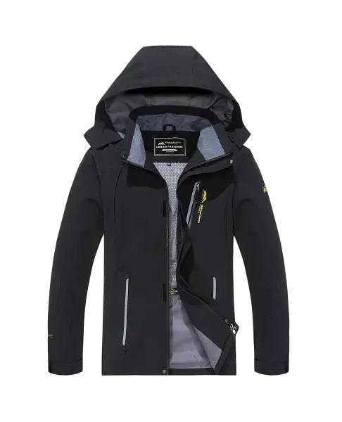 Men's Waterproof Hiking Jacket for Windproof Outdoor Camping Activities