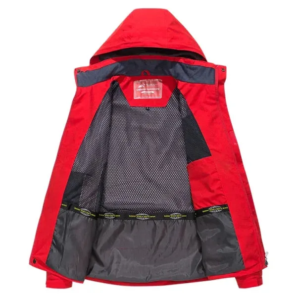 Men's Waterproof Hiking Jacket for Windproof Outdoor Camping Activities