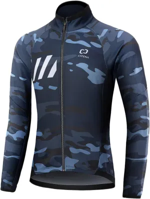 Men's Winter Cycling Jacket Windproof Waterproof Softshell Thermal Fleece Breathable Bike Jersey for Outdoors, Cycling