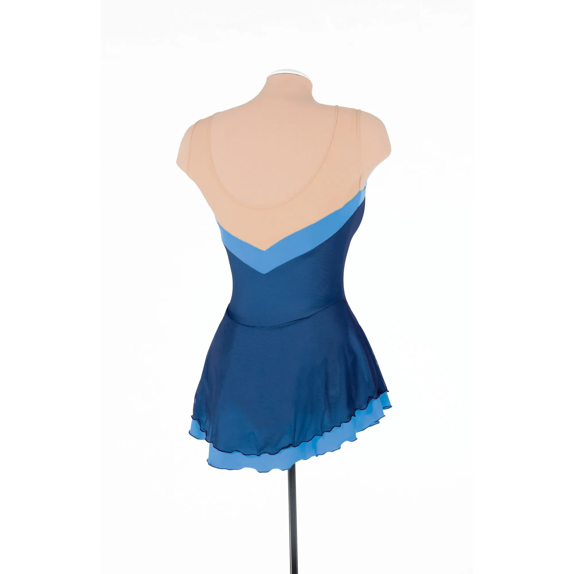 Mesh Overlay Dress Unadorned: Sapphire
