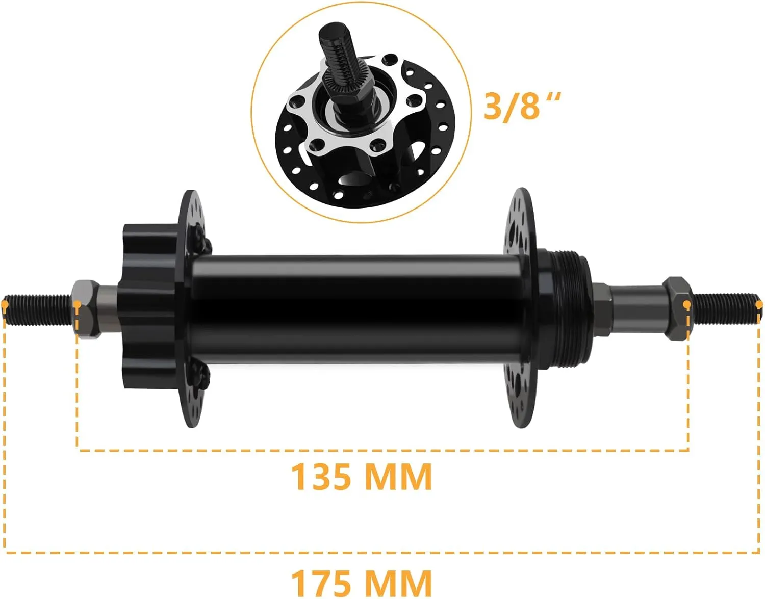 MICARGI Bike Wheel Part Bicycle hub,Fat Wheel Hub 36/140 Hole C/D/3I/7P Brake Multiple Sizes
