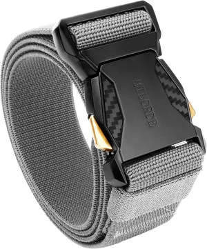 MILORDE Men Tactical Belt,Stretch Nylon Web,Hiking Rigger Military Work-Quick Release