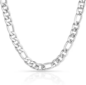 Montana Silversmiths Necklace Mens Figaro Chain Link 22" NC5616