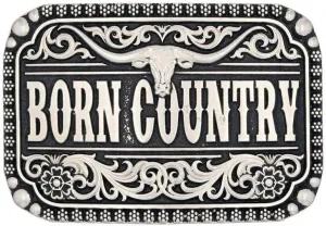 Montana Silversmiths Unisex Born Country Attitude Belt Buckle - A907 One Size