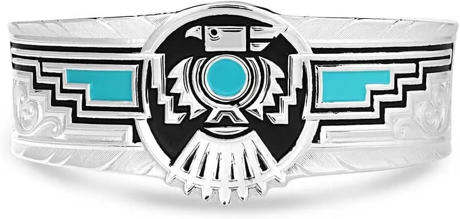 Montana Silversmiths Western Lifestyle Turquoise Cuff Bracelet (Spirit of the Thunderbird),(BC5234)