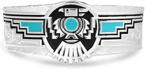 Montana Silversmiths Western Lifestyle Turquoise Cuff Bracelet (Spirit of the Thunderbird),(BC5234)