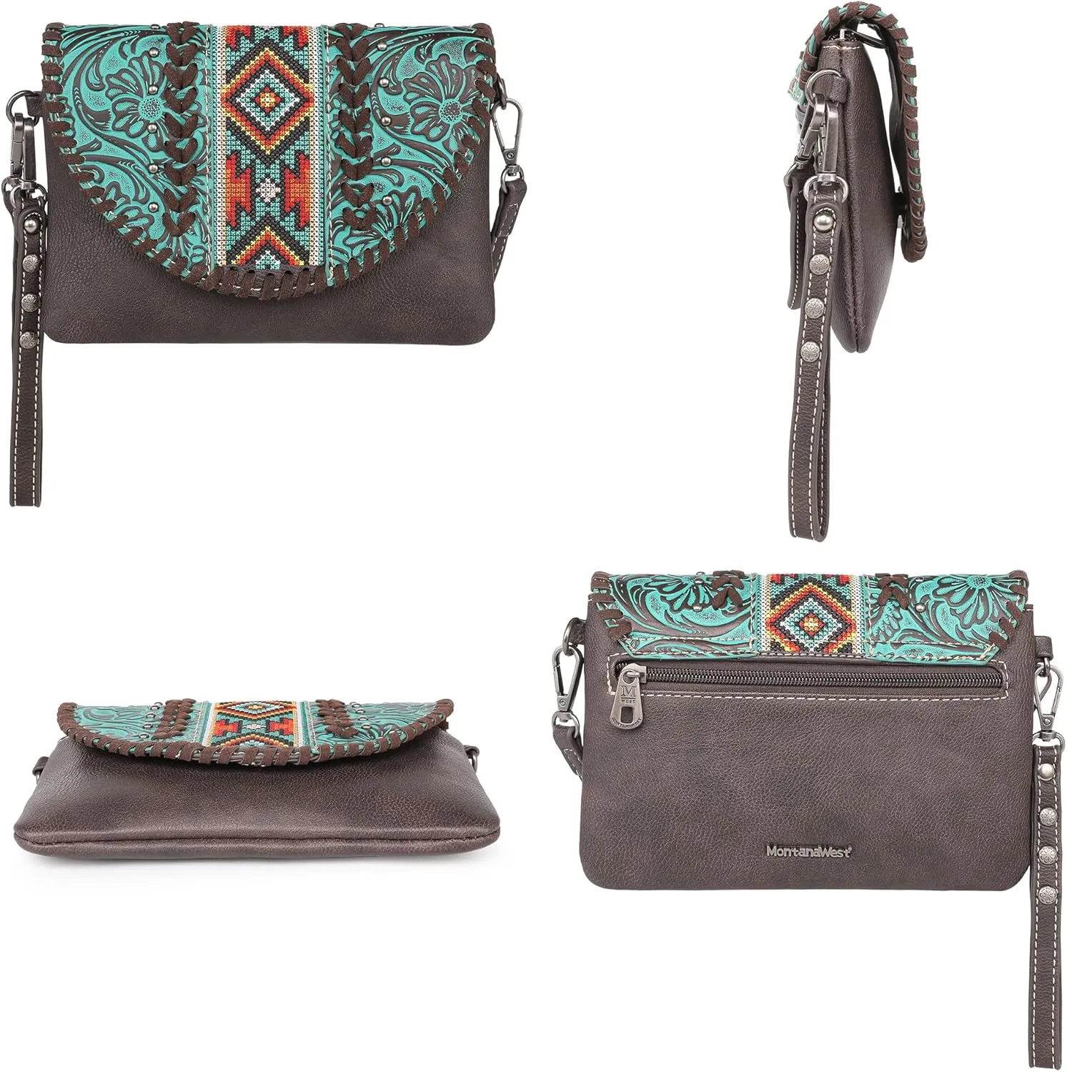 Montana West Crossbody Bags for Women Western Clutch Purses Cross Body Bag with Removable Strap