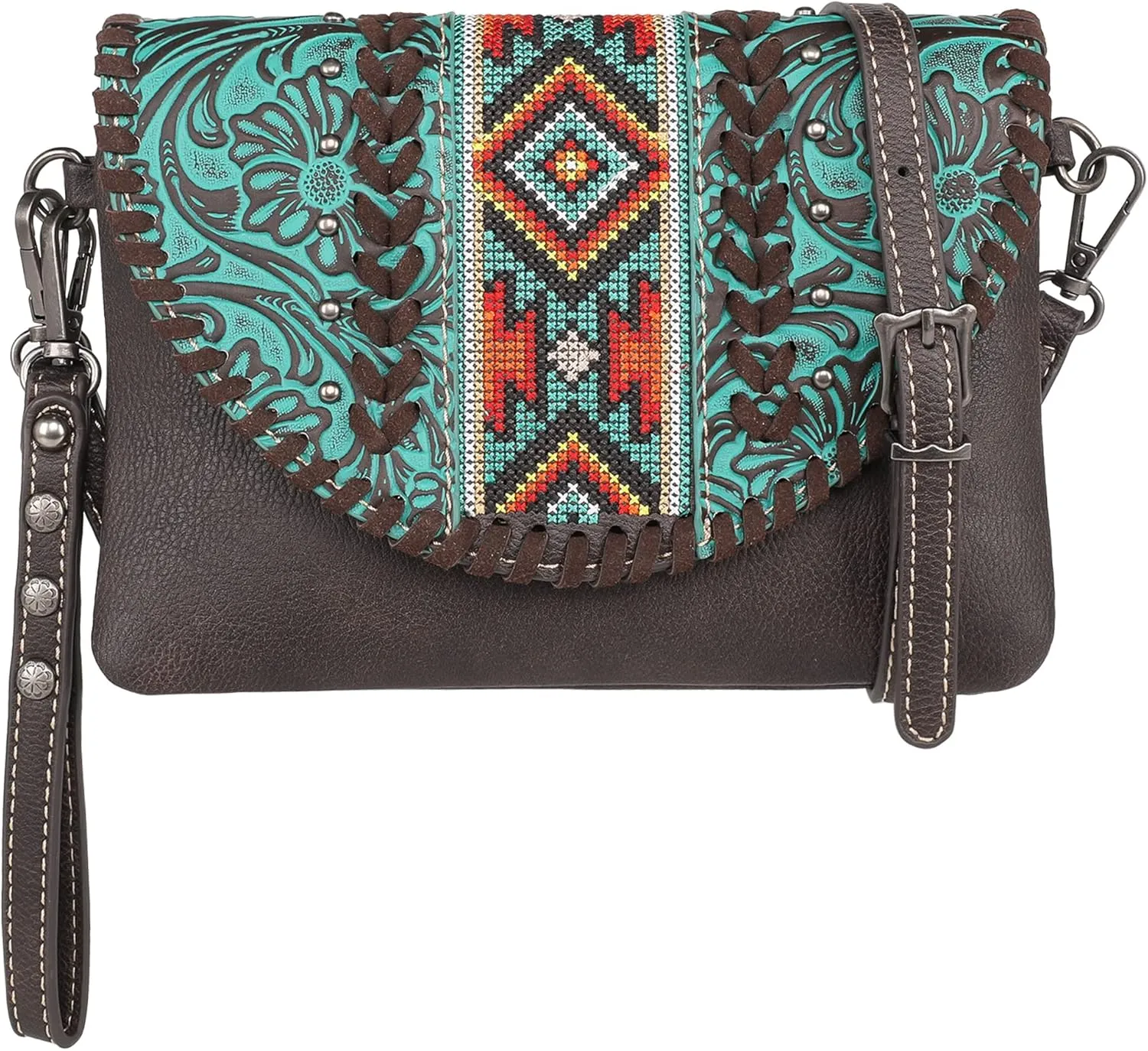 Montana West Crossbody Bags for Women Western Clutch Purses Cross Body Bag with Removable Strap