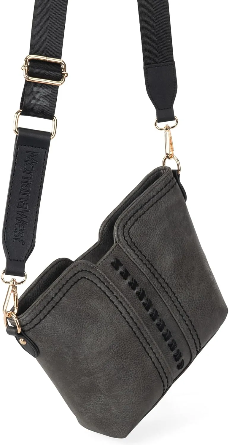 Montana West MINI Crossbody Bags for Women Cross Body Purses Shoulder Handbags with Wide Guitar Strap