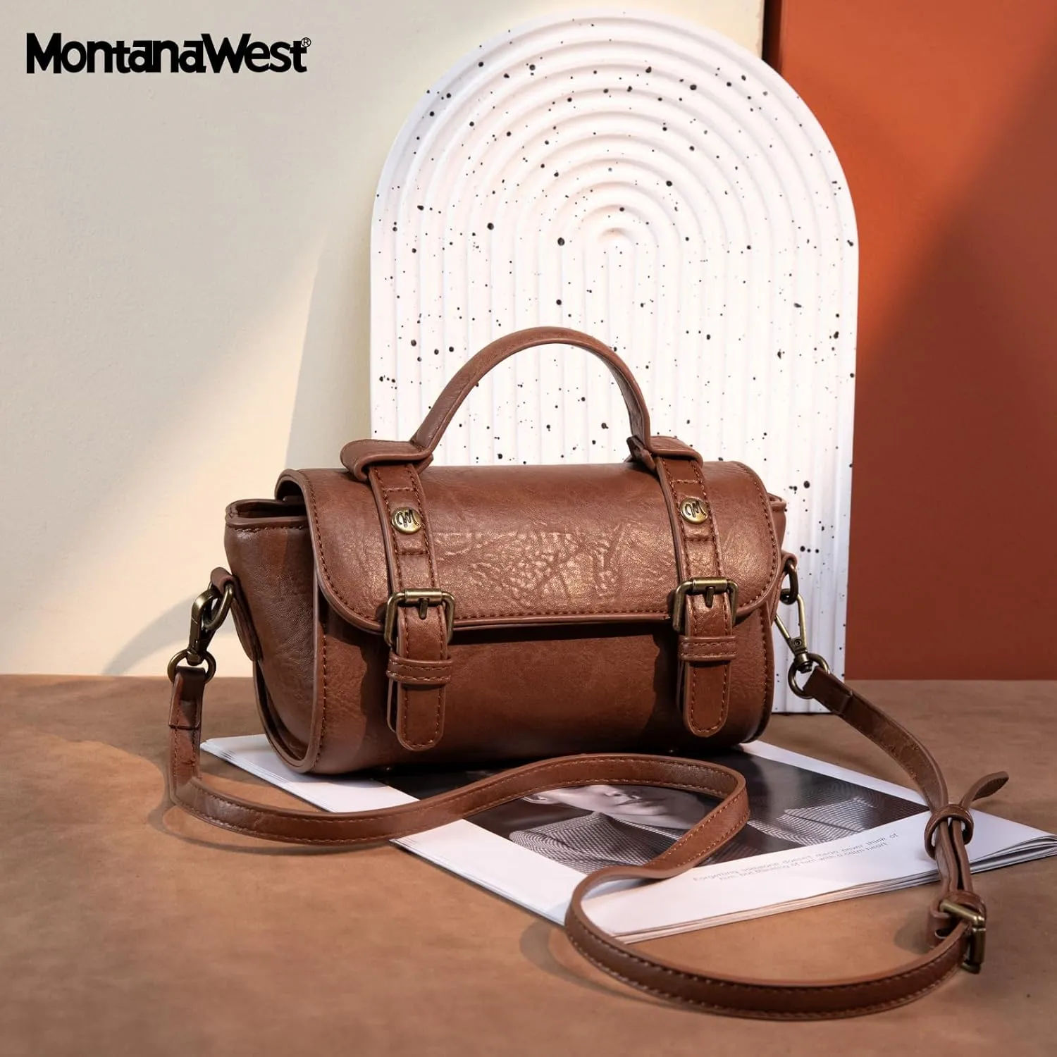 Montana West Small Satchel Bag Messenger Purses Vintage Crossbody Bag for Women
