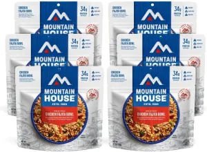 Mountain House Chicken Fajita Bowl | Freeze Dried Backpacking & Camping Food | 6-Pack | Gluten-Free