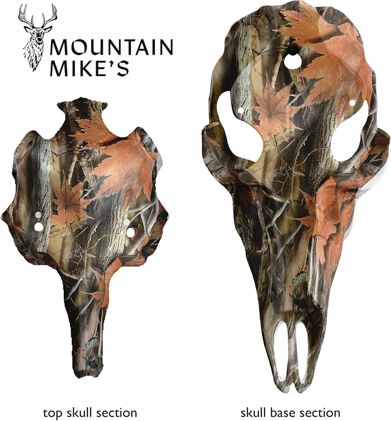 Mountain Mike’s Skull Master Deer Antler Mount Kit - 3D European-Style Deer Mounting Kit - Compatible with Harvested and Shed Antlers - Rustic Home Decor Inspired by The Great Outdoors (Fall Camo)
