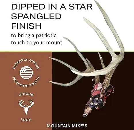 Mountain Mike’s Skull Master Deer Antler Mount Kit - 3D European-Style Deer Mounting Kit - Compatible with Harvested and Shed Antlers - Rustic Home Decor Inspired by The Great Outdoors