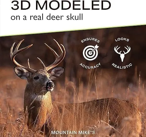 Mountain Mike’s Skull Master Deer Antler Mount Kit - 3D European-Style Deer Mounting Kit - Compatible with Harvested and Shed Antlers - Rustic Home Decor Inspired by The Great Outdoors