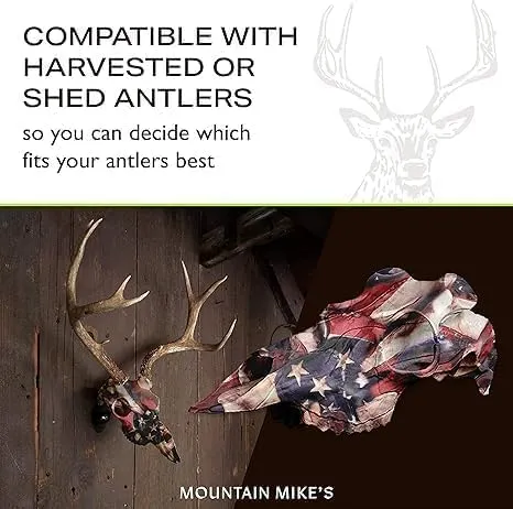 Mountain Mike’s Skull Master Deer Antler Mount Kit - 3D European-Style Deer Mounting Kit - Compatible with Harvested and Shed Antlers - Rustic Home Decor Inspired by The Great Outdoors