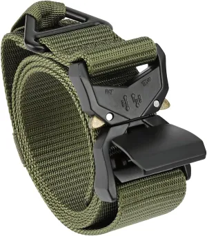 MOZETO Tactical Belt for Men 1.5" Nylon Combat Work Emt Heavy Duty Belt with Quick Release Talon Buckle