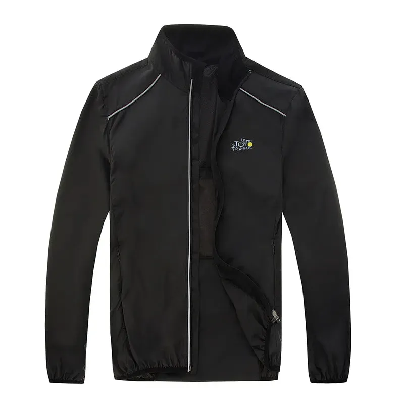 MTB Bicycle Rain Jackets Breathable Reflective Waterproof Cycling Jackets Long Sleeve Men Windproof Outdoor Sports Raincoat