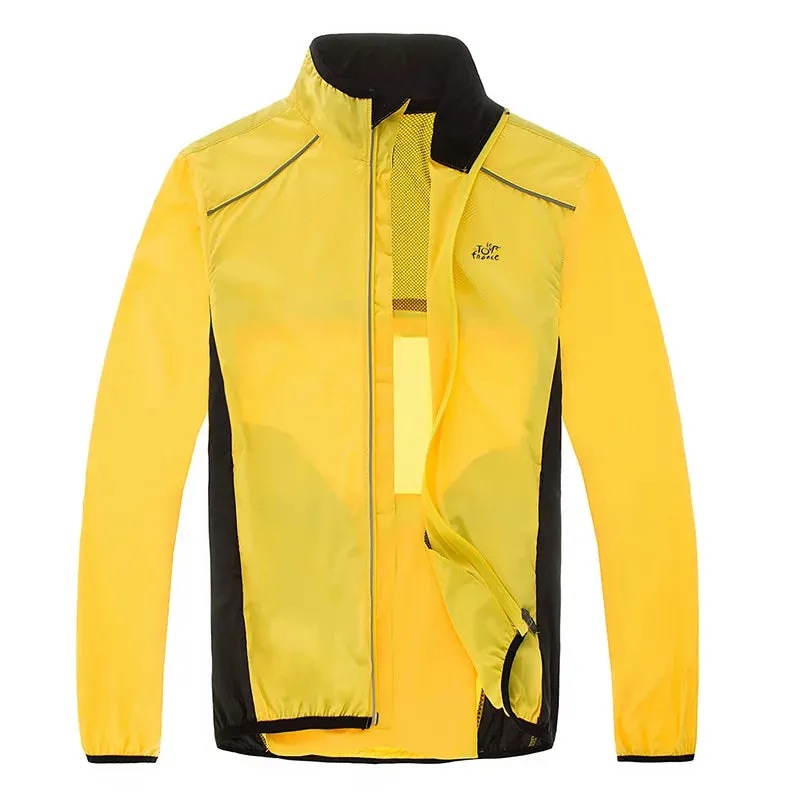MTB Bicycle Rain Jackets Breathable Reflective Waterproof Cycling Jackets Long Sleeve Men Windproof Outdoor Sports Raincoat