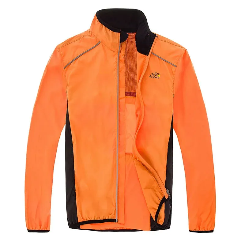 MTB Bicycle Rain Jackets Breathable Reflective Waterproof Cycling Jackets Long Sleeve Men Windproof Outdoor Sports Raincoat