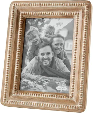 Mud Pie Beaded Reclaimed Frames (Large), brown (46900365L)