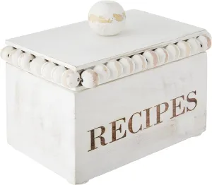 Mud Pie White Beaded Recipe, box 4 1/2" x 6 1/2" | card 3 1/2" x 5 1/2"