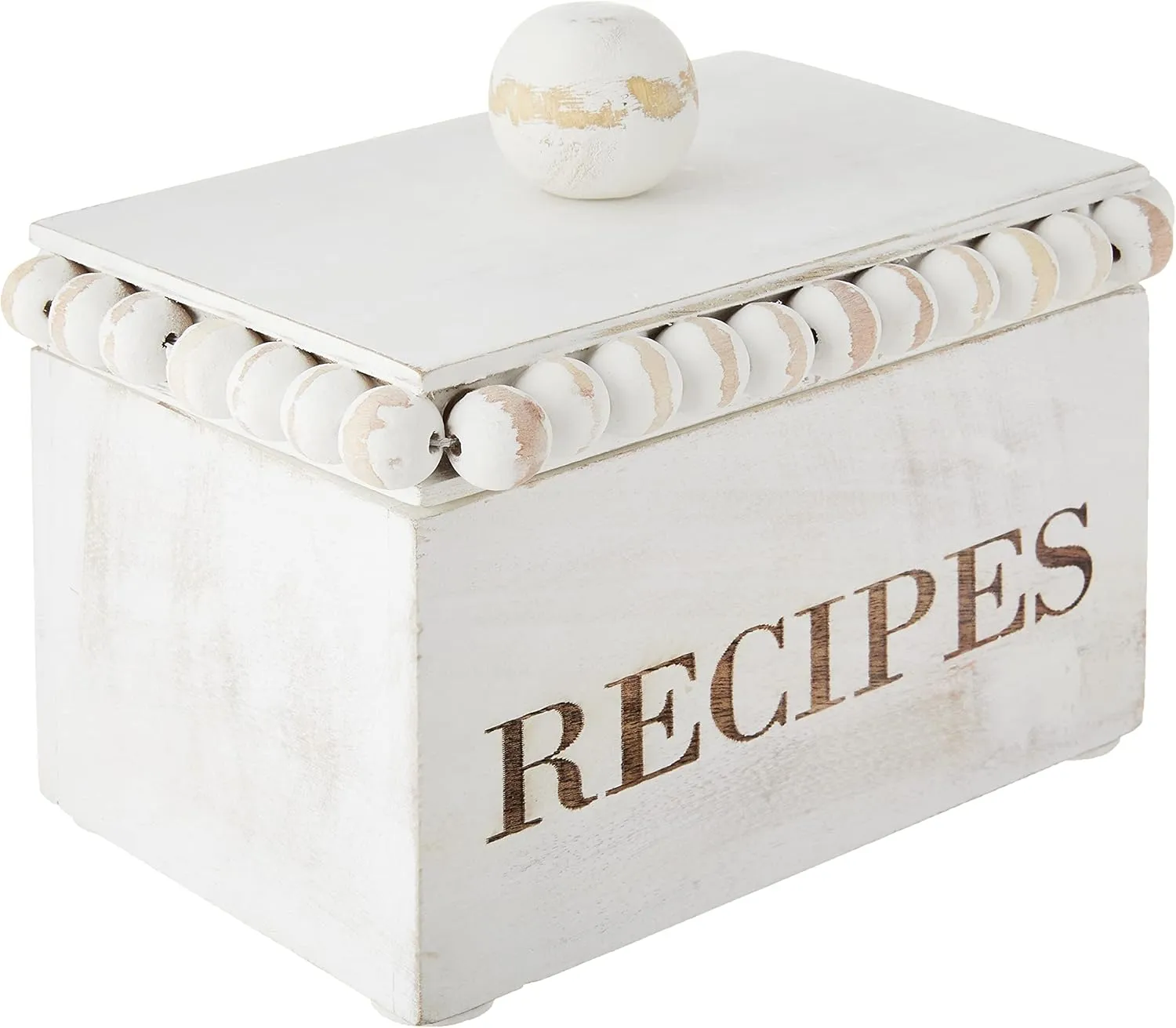 Mud Pie White Beaded Recipe, box 4 1/2" x 6 1/2" | card 3 1/2" x 5 1/2"