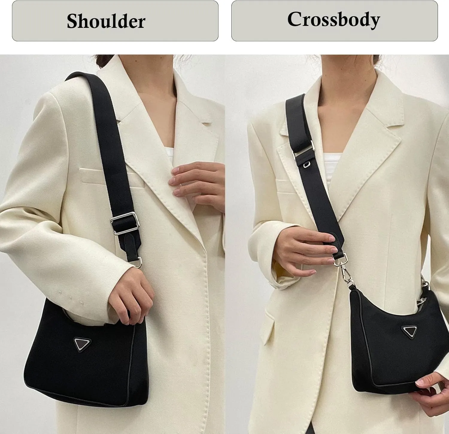 Multi Pouchette Accessories Strap Replacement, 48 Inches Adjustable Wide Crossbody Purse Strap for Women Shoulder Bag