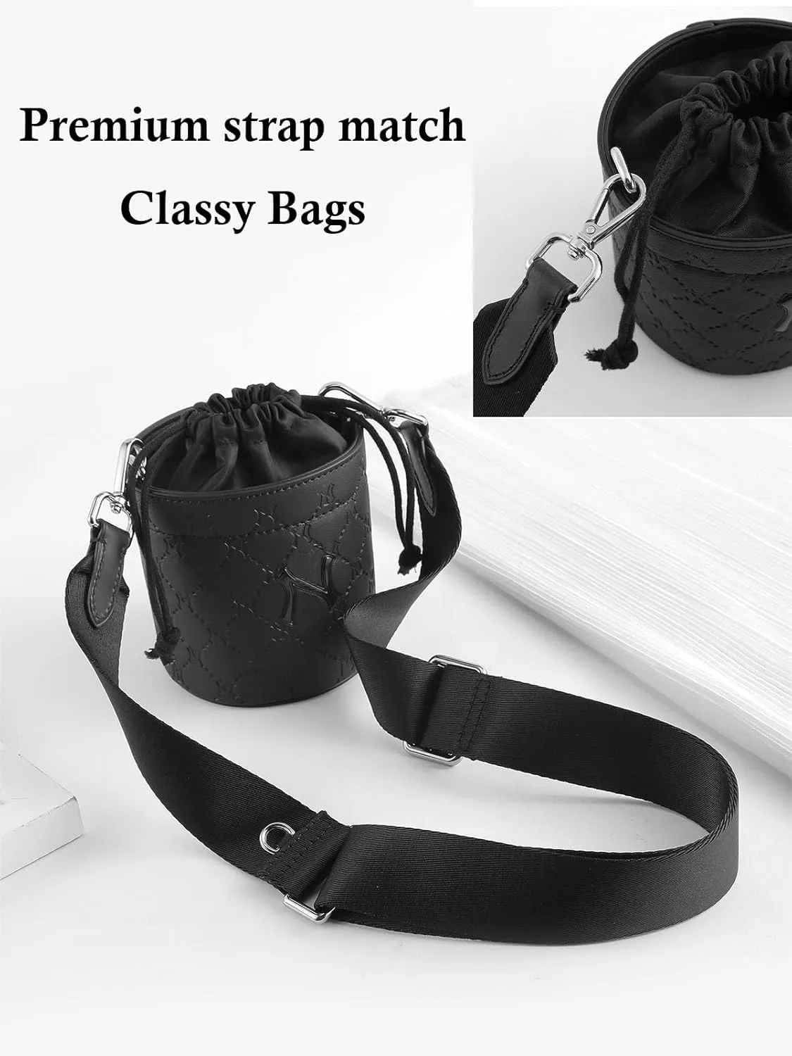 Multi Pouchette Accessories Strap Replacement, 48 Inches Adjustable Wide Crossbody Purse Strap for Women Shoulder Bag